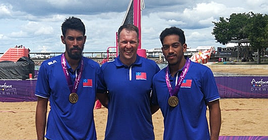Golden boys defy expectations at Arafura beach volleyball