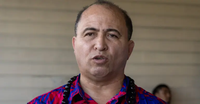 "Leave or I will call police": Tuaopepe tells reporters