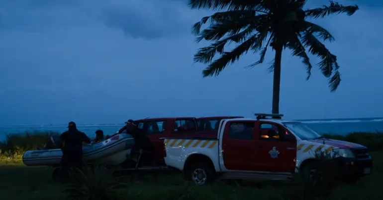 Police officers fall overboard, one still missing