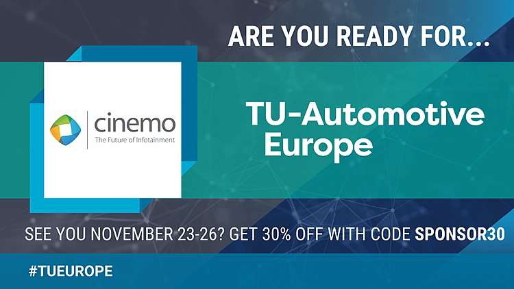 Cinemo to Present Latest Infotainment Solutions at TU-Automotive Europe 2020
