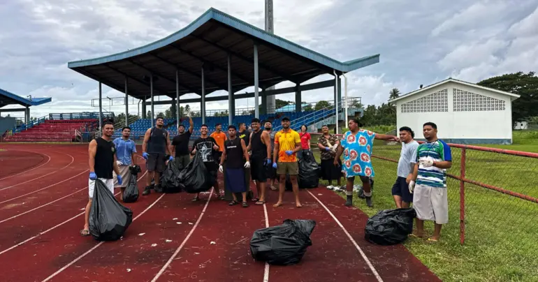 Aumaga Dance Group cleans up Apia park