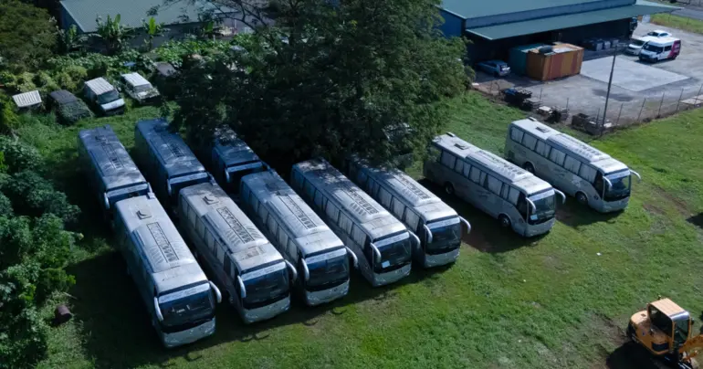 SIDS or Pacific Games: Where are the buses from?