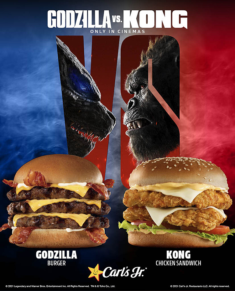 Carl’s Jr.® and Hardee’s® Introduce Godzilla vs. Kong-Inspired Limited Time Offers Globally