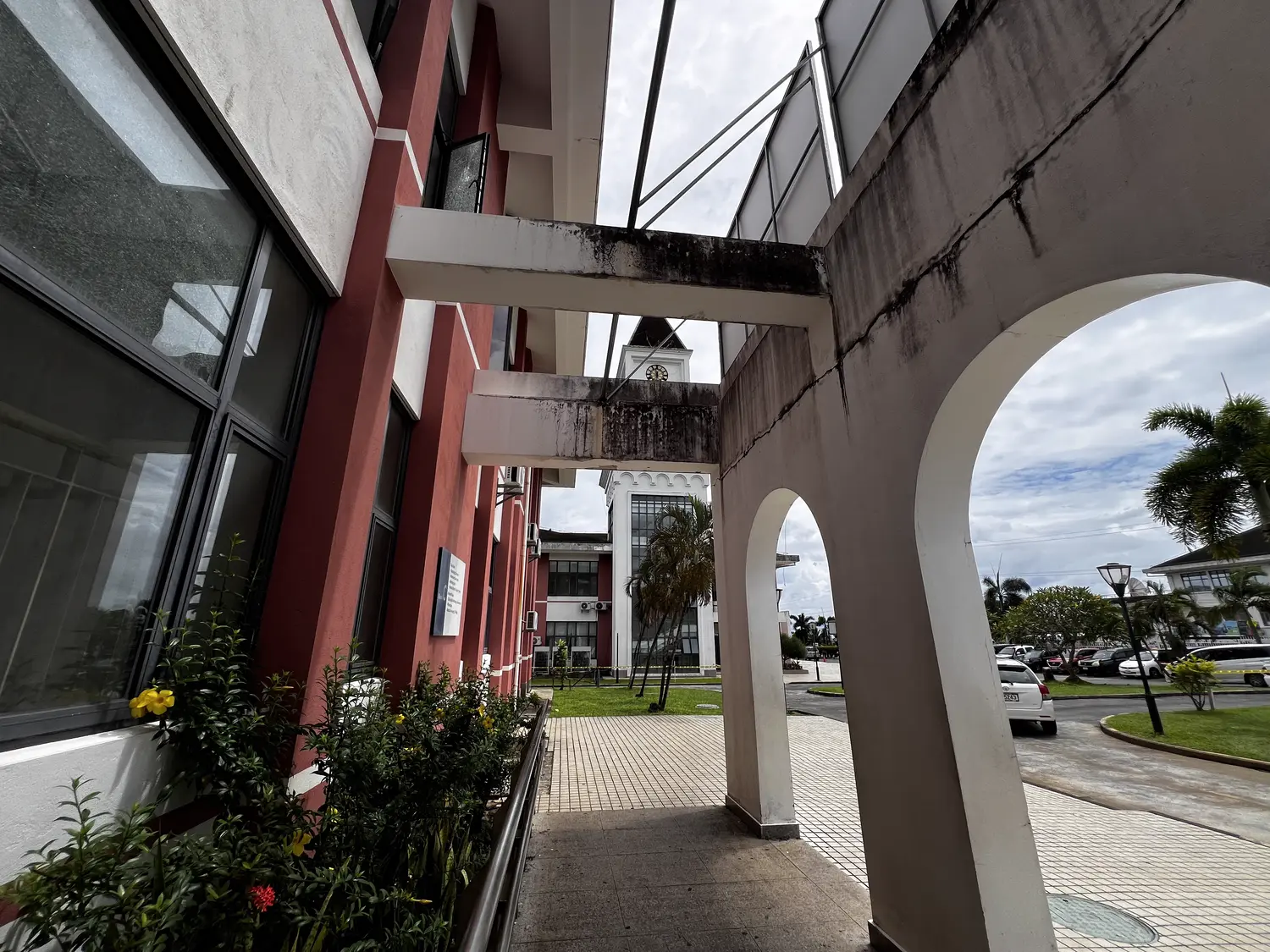 Part of ceiling fall in hospital ward