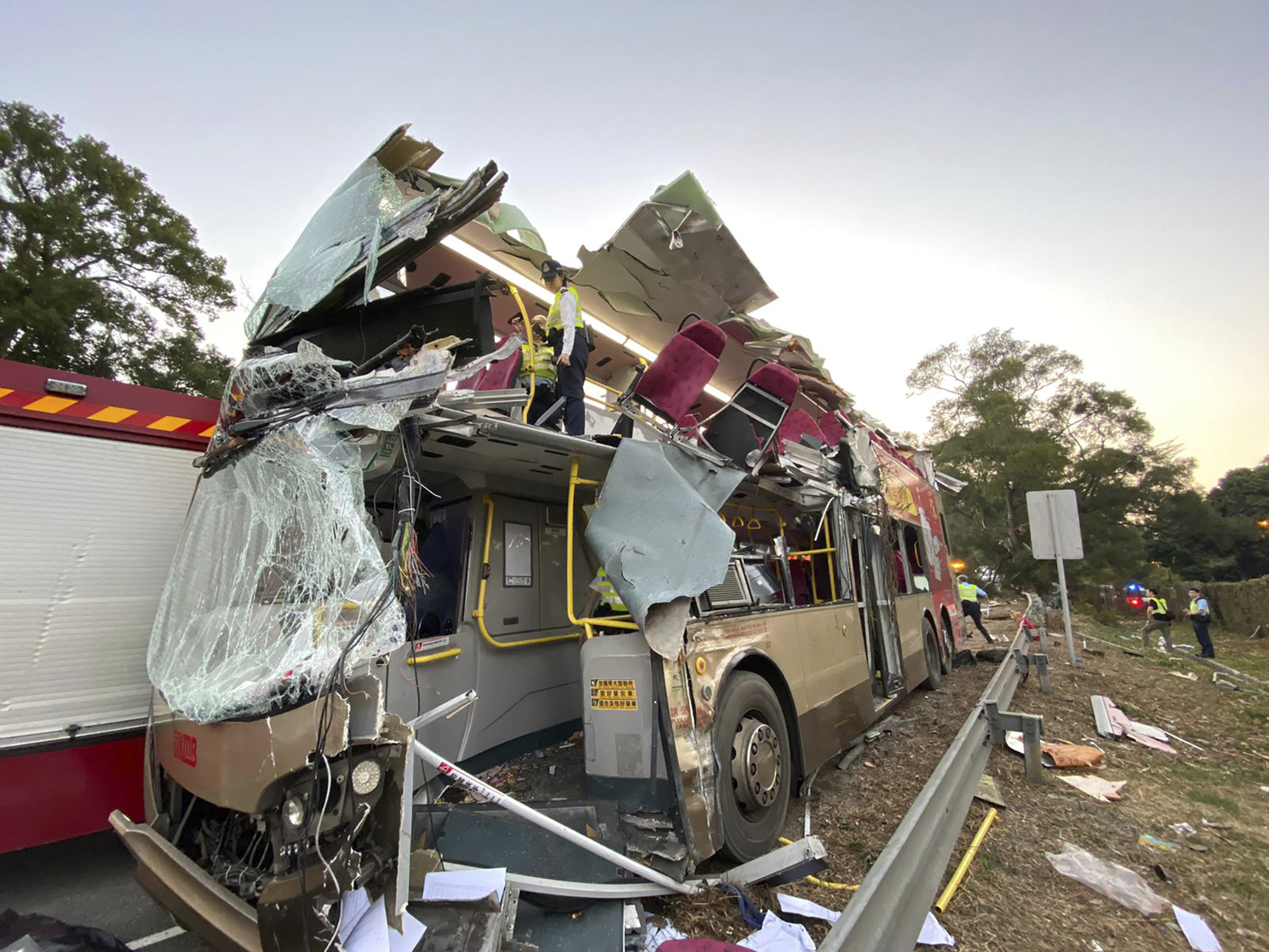 Hong Kong bus crash kills 6, injures more than 30 others