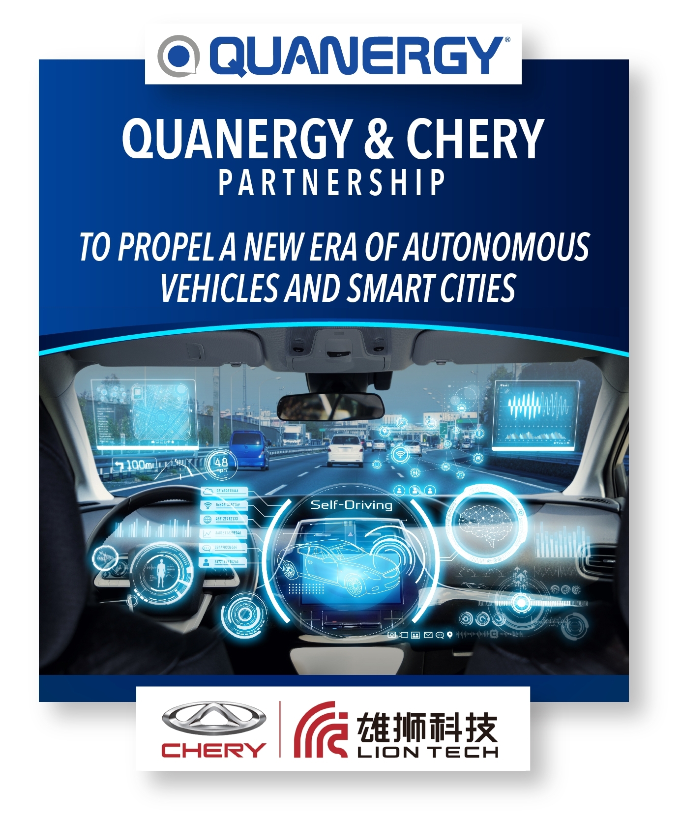 Quanergy and Chery Established Partnership to Propel a New Era of Autonomous Vehicles and Smart Cities