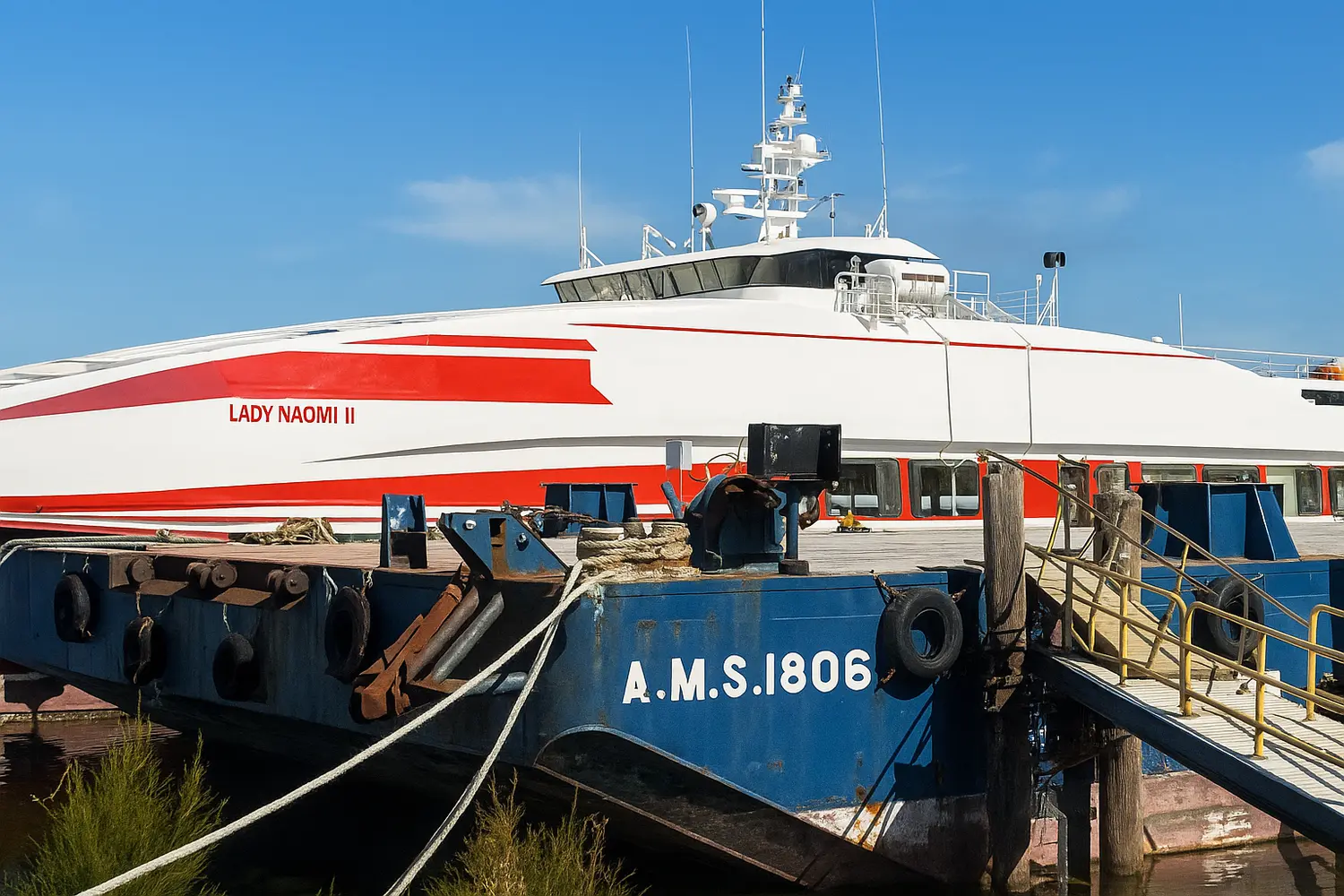 Ferry now called Lady Naomi II, arrives after improvements