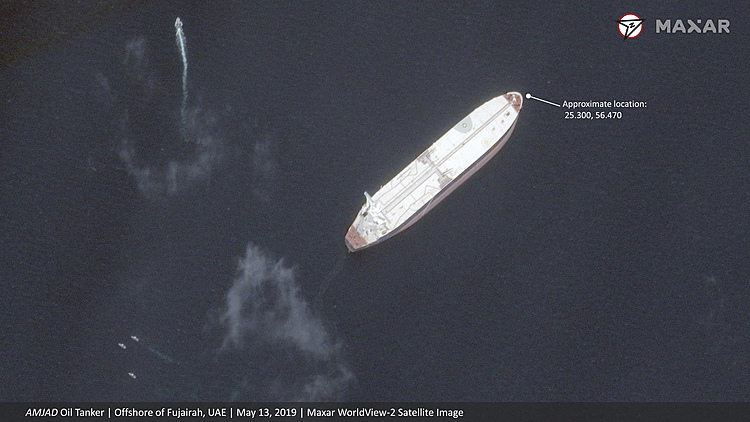 Satellite images show no major damage to 'sabotaged' ships