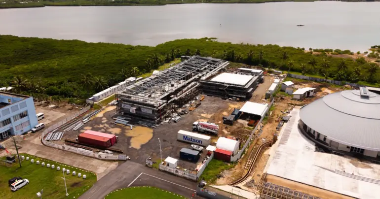 Legislative Assembly building on track