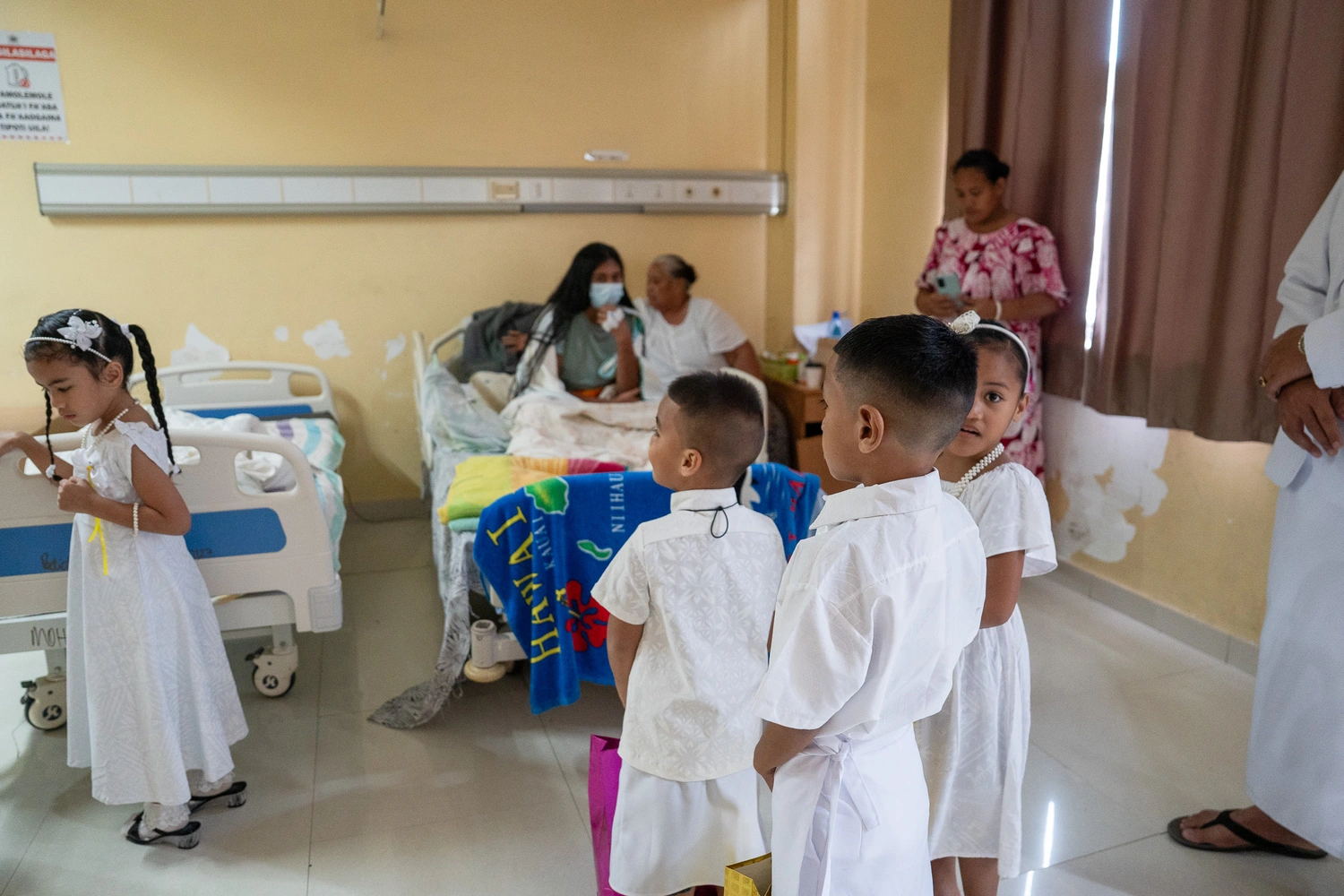 Fugalei Sunday school brightens White Sunday at Hospital