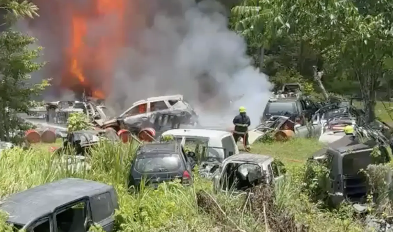 Fire breaks out at Vailima dump site 