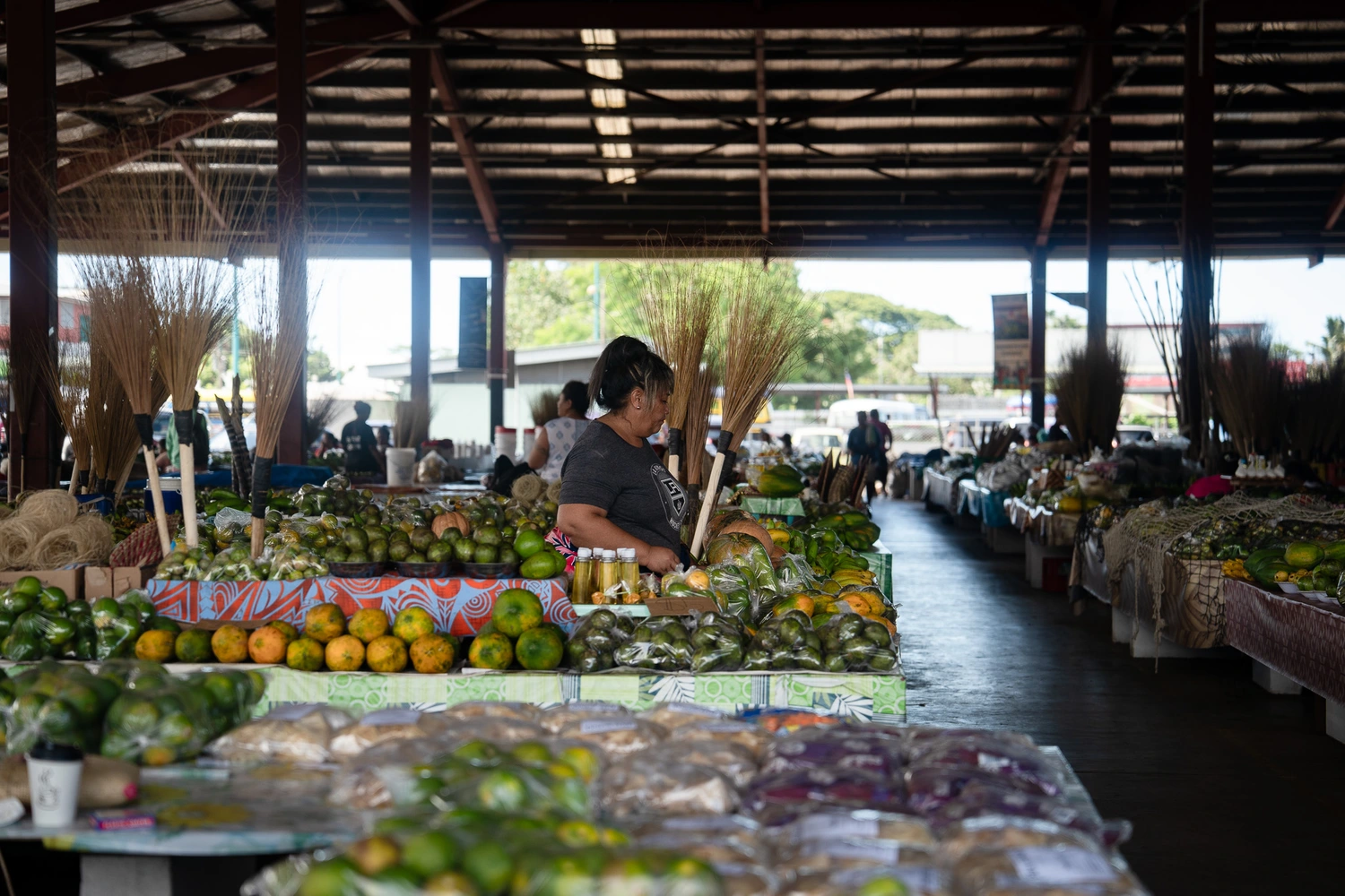 Vegetable sellers dominate market