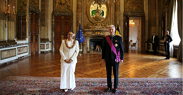 King of Belgium receives Samoa's Ambassador