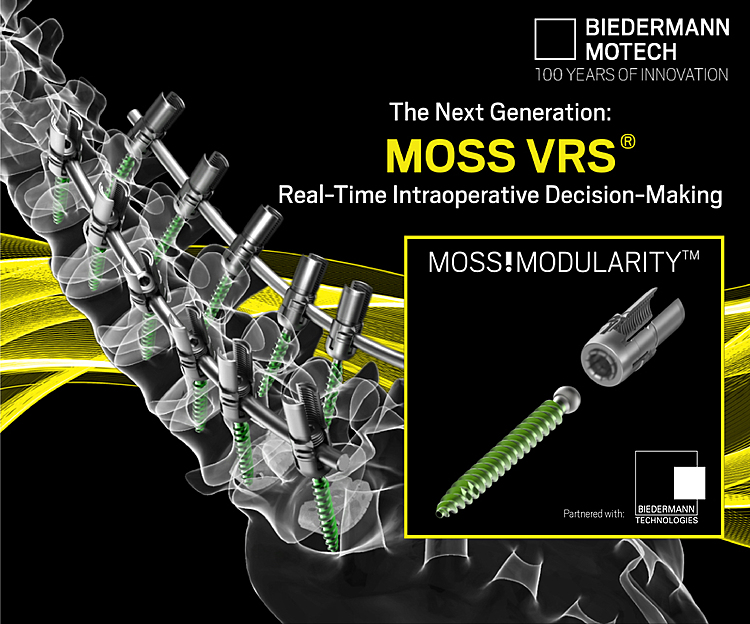 Biedermann Motech To Further Expand MOSS VRS® - The Next Generation Pedicle Screw Technology™ By Adding MOSS Modularity™