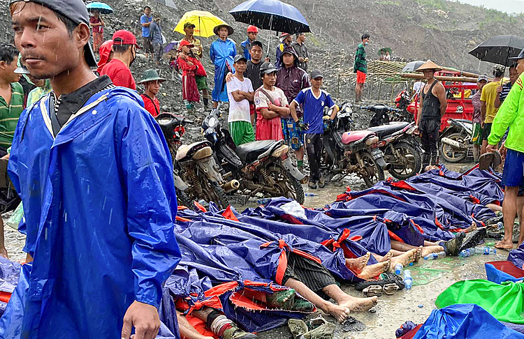 Landslide at Myanmar jade mine kills at least 162 people