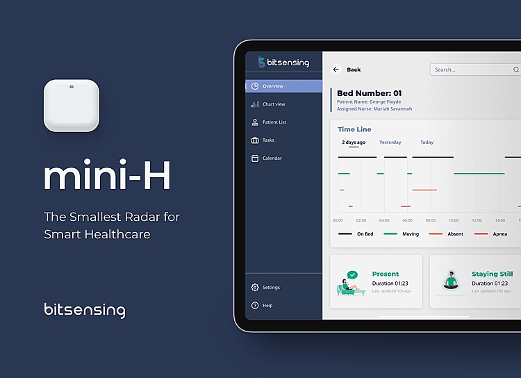 South Korean Startup bitsensing Introduces the Smallest Radar for a Health Monitoring System at CES 2021