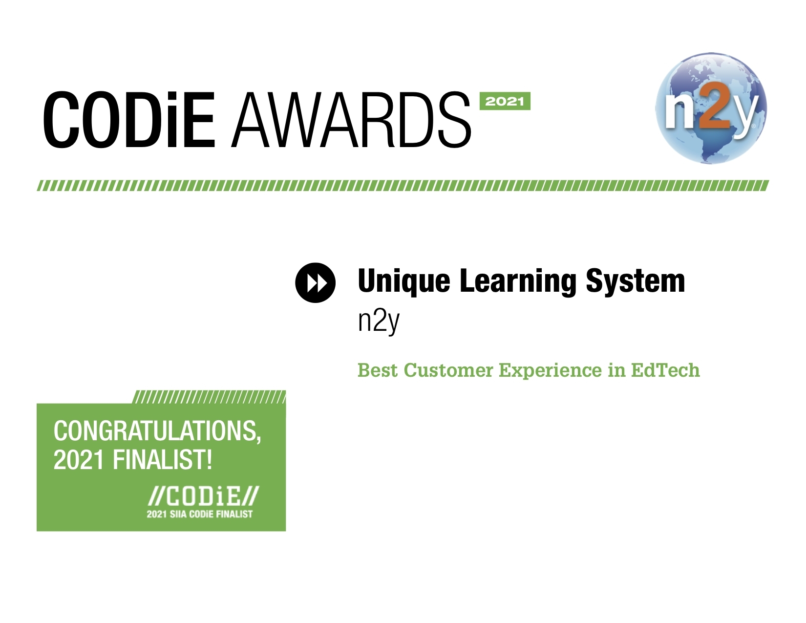 n2y Named 2021 CODiE Finalist in Outstanding Response to COVID-19
