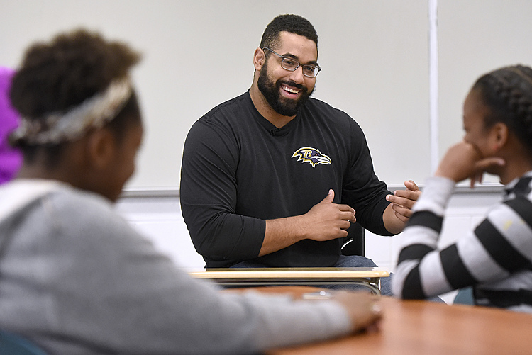 Former NFL player Urschel sells virtue of math to youngsters