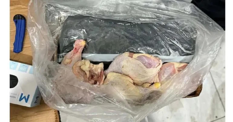 6KG meth in frozen chicken while man arrested for drugs in underwear