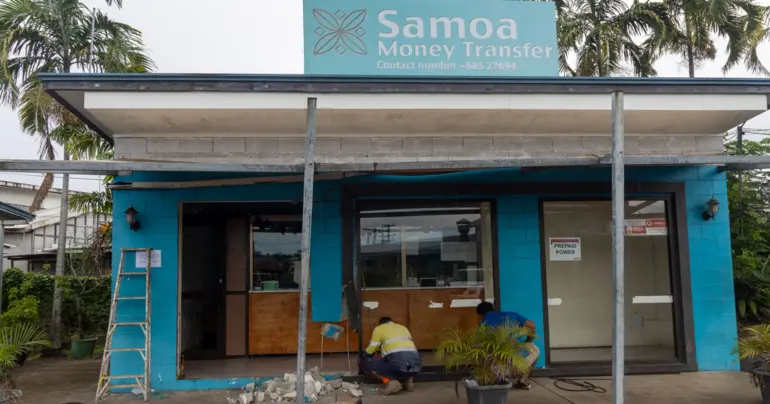 Vehicle crashes into business in Fugalei