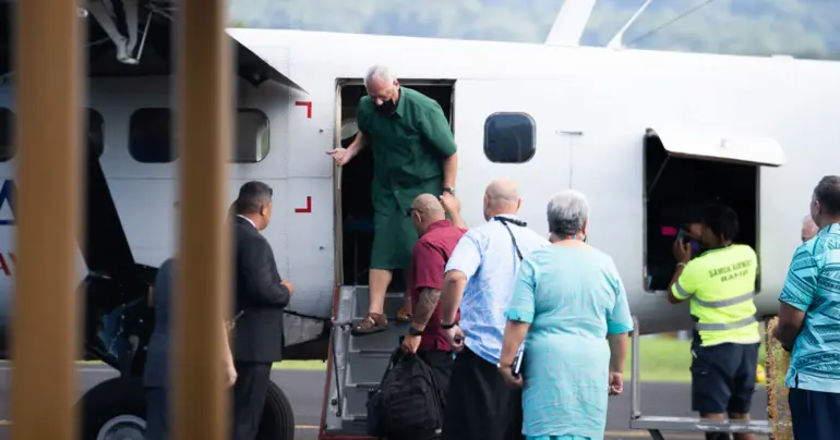 American Samoa delegation arrive in Samoa 