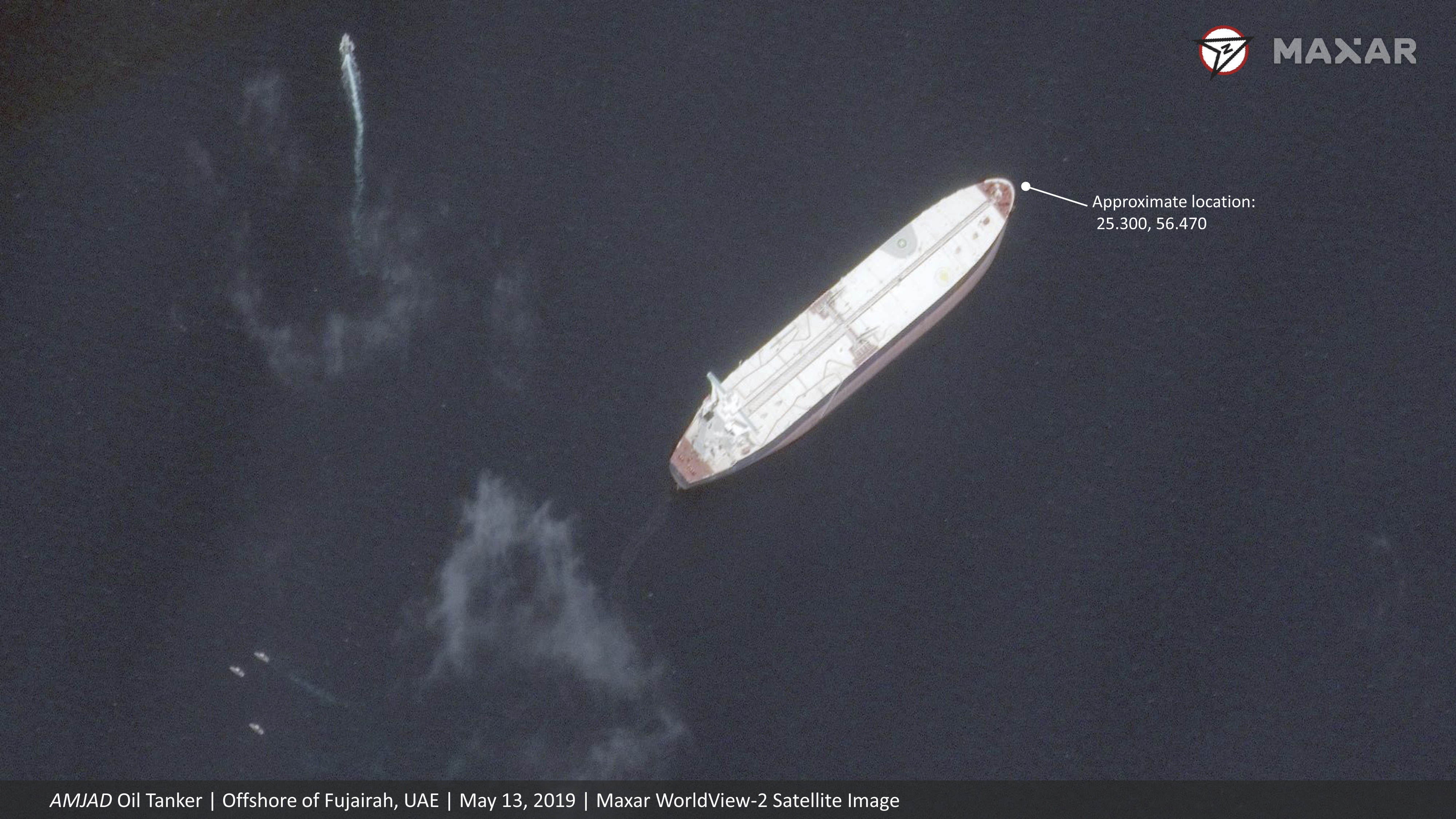 Satellite images show no major damage to 'sabotaged' ships