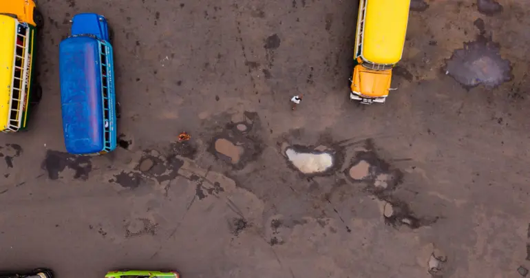 Potholes at bus terminal worsen